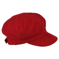 Online Casquette Gavroche en Laine Mélangée rouge SUR LA TÊTE Femme Chapeaux Hiver|Casquettes Plates