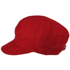 Online Casquette Gavroche en Laine Mélangée rouge SUR LA TÊTE Femme Chapeaux Hiver|Casquettes Plates