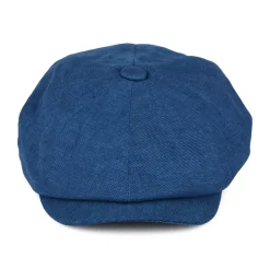 New Casquette Gavroche en Lin Alfie bleu Femme Casquettes Plates|Casquettes Femme