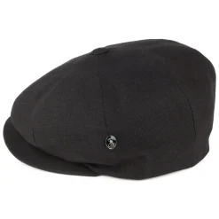 Best Sale Casquette Gavroche en Lin noir Femme Casquettes Plates|Casquettes Femme
