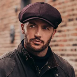 Shop Casquette Gavroche en Melton Alfie merlot Femme Casquettes Plates|Casquettes Femme