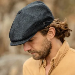 Discount Casquette Gavroche en Pure Laine Harlem anthracite JAXON & JAMES Femme Casquettes Plates|Casquettes Femme