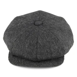 Clearance Casquette Gavroche en Tweed à Chevrons Country anthracite Femme/Homme Casquettes Plates|Chapeaux Hiver