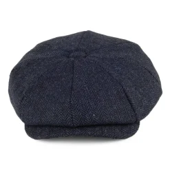 Cheap Casquette Gavroche en Tweed à Chevrons Country bleu marine Femme/Homme Casquettes Plates|Chapeaux Hiver