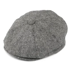 Shop Casquette Gavroche en Tweed Chiné noir JAXON & JAMES Femme Casquettes Plates|Casquettes Femme