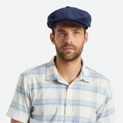 Shop Casquette Gavroche en Velours Côtelé Ample Brood bleu marine Femme/Homme Casquettes Plates|Casquettes Plates
