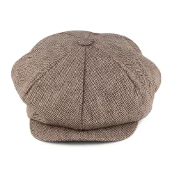 Store Casquette Gavroche La Grosse Pomme à Chevrons marron JAXON & JAMES Femme Casquettes Plates|Casquettes Femme