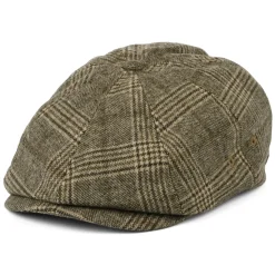 New Casquette Gavroche Légère à Carreaux Brood sable-avoine Femme/Homme Casquettes Plates|Grandes Tailles