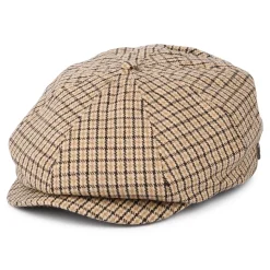 Flash Sale Casquette Gavroche Pied-de-Poule Brood sable-marron Femme/Homme Casquettes Plates|Casquettes Plates