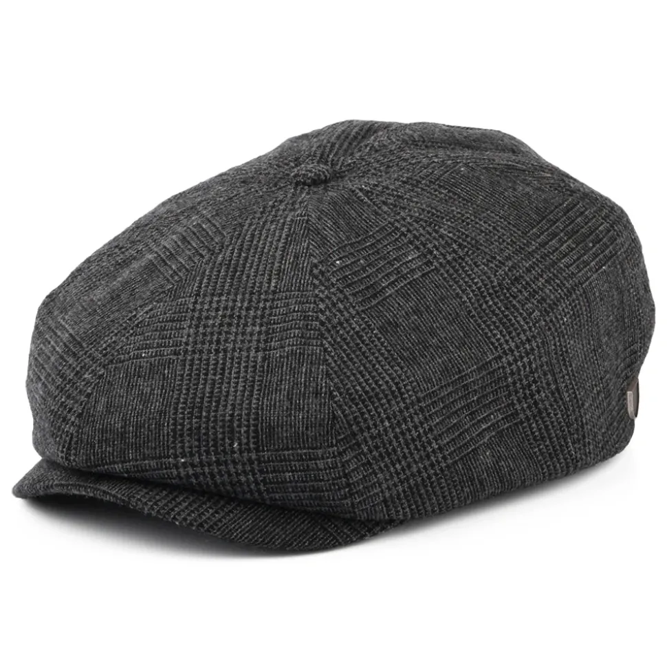 Cheap Casquette Gavroche Prince-de-Galles Brood anthracite Femme/Homme Casquettes Plates|Grandes Tailles