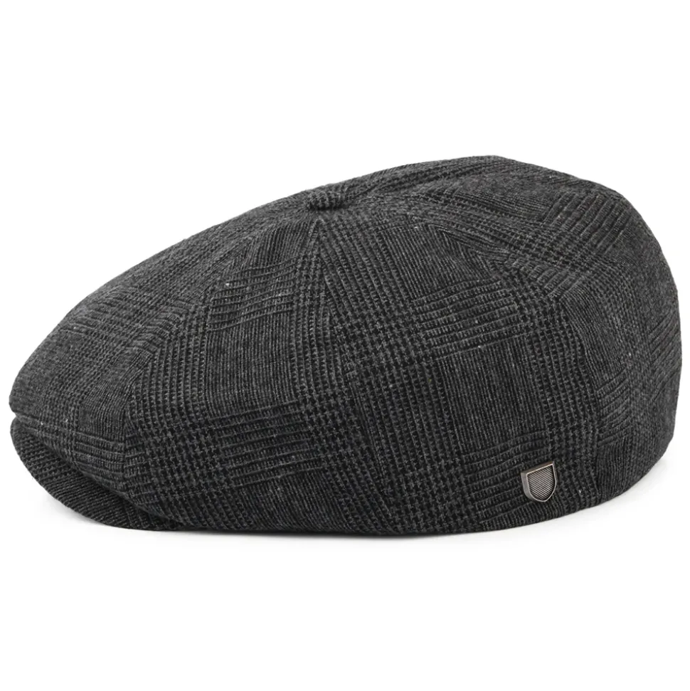 Cheap Casquette Gavroche Prince-de-Galles Brood anthracite Femme/Homme Casquettes Plates|Grandes Tailles
