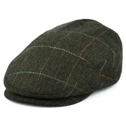 Shop Casquette Plate à Carreaux et Chevrons Hooligan bronze-noir Femme/Homme Casquettes Plates|Grandes Tailles
