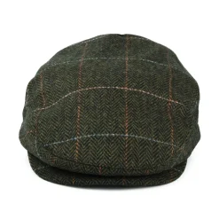 Shop Casquette Plate à Carreaux et Chevrons Hooligan bronze-noir Femme/Homme Casquettes Plates|Grandes Tailles