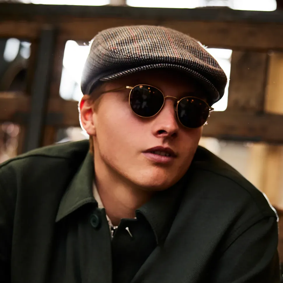 Cheap Casquette Plate à Carreaux Oslo bleu marine Femme/Homme Casquettes Plates|Casquettes Plates