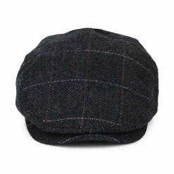 Discount Casquette Plate à Carreaux et Chevrons Hooligan bleu marine délavé-bleu Femme/Homme Casquettes Plates|Casquettes Plates