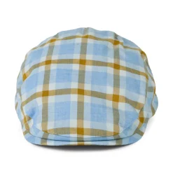 Shop Casquette Plate à Carreaux Helmer bleu clair Femme/Homme Casquettes Plates|Casquettes Plates