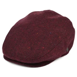 Sale Casquette Plate à Chevrons Hillcrest bordeaux-noir JAXON & JAMES Femme/Homme Casquettes Plates|Casquettes Plates