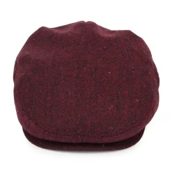 Sale Casquette Plate à Chevrons Hillcrest bordeaux-noir JAXON & JAMES Femme/Homme Casquettes Plates|Casquettes Plates