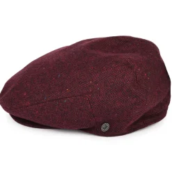 Sale Casquette Plate à Chevrons Hillcrest bordeaux-noir JAXON & JAMES Femme/Homme Casquettes Plates|Casquettes Plates