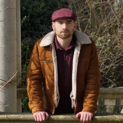 Sale Casquette Plate à Chevrons Hillcrest bordeaux-noir JAXON & JAMES Femme/Homme Casquettes Plates|Casquettes Plates