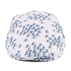 Outlet Casquette Plate en Coton Tour de Vélo blanc-bleu Femme/Homme Casquettes Plates|Grandes Tailles
