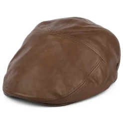 Clearance Casquette Plate en Cuir Reffell marron Femme/Homme Casquettes Plates|Casquettes Plates