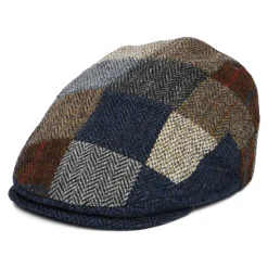 Clearance Casquette Plate en Harris Tweed Patch Cheshire multicolore Femme/Homme Casquettes Plates|Chapeaux Hiver