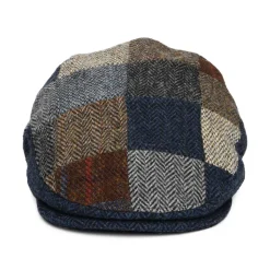 Clearance Casquette Plate en Harris Tweed Patch Cheshire multicolore Femme/Homme Casquettes Plates|Chapeaux Hiver