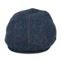 Store Casquette Plate en Harris Tweed à Carreaux Stornoway denim-multicolore Femme/Homme Casquettes Plates|Chapeaux Hiver