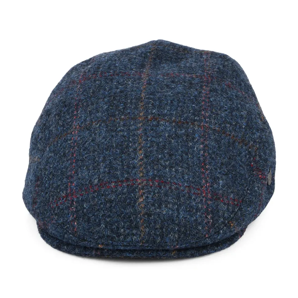 Store Casquette Plate en Harris Tweed à Carreaux Stornoway denim-multicolore Femme/Homme Casquettes Plates|Chapeaux Hiver