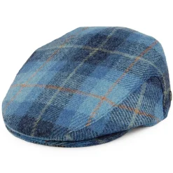 Fashion Casquette Plate en Harris Tweed Bay River bleu-bleu marine JAXON & JAMES Femme/Homme Casquettes Plates|Grandes Tailles
