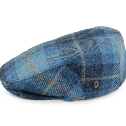 Fashion Casquette Plate en Harris Tweed Bay River bleu-bleu marine JAXON & JAMES Femme/Homme Casquettes Plates|Grandes Tailles