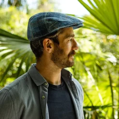 Fashion Casquette Plate en Harris Tweed Bay River bleu-bleu marine JAXON & JAMES Femme/Homme Casquettes Plates|Grandes Tailles