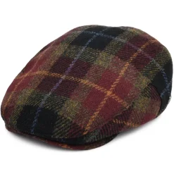 Store Casquette Plate en Harris Tweed Callanish mélange de bordeaux JAXON & JAMES Femme/Homme Casquettes Plates|Grandes Tailles
