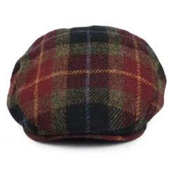 Store Casquette Plate en Harris Tweed Callanish mélange de bordeaux JAXON & JAMES Femme/Homme Casquettes Plates|Grandes Tailles