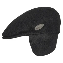 Hot Casquette Plate en Laine 504 avec Protège-Oreilles noir Femme Casquettes Plates|Casquettes Femme