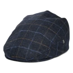 Cheap Casquette Plate en Laine Vierge à Carreaux bleu marine Femme/Homme Casquettes Plates|Chapeaux Hiver