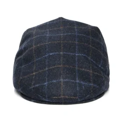 Cheap Casquette Plate en Laine Vierge à Carreaux bleu marine Femme/Homme Casquettes Plates|Chapeaux Hiver