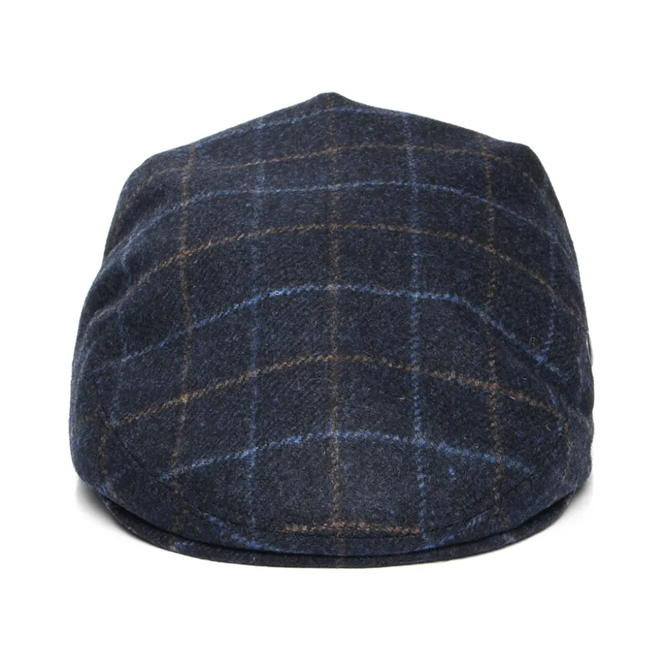 Cheap Casquette Plate en Laine Vierge à Carreaux bleu marine Femme/Homme Casquettes Plates|Chapeaux Hiver