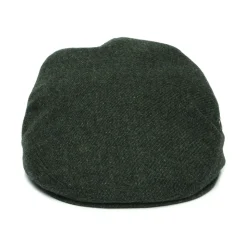 Sale Casquette Plate en Laine Vierge Chinée vert foncé Femme/Homme Casquettes Plates|Chapeaux Hiver