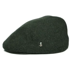 Sale Casquette Plate en Laine Vierge Chinée vert foncé Femme/Homme Casquettes Plates|Chapeaux Hiver