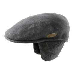 Hot Casquette Plate en Laine 504 avec Protège-Oreilles flanelle foncée Femme Casquettes Plates|Casquettes Femme
