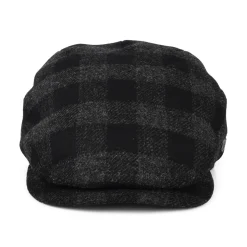 Hot Casquette Plate en Laine Britannique à Carreaux Longden anthracite Femme/Homme Casquettes Plates|Chapeaux Hiver