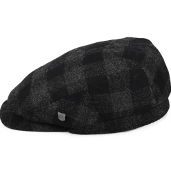 Hot Casquette Plate en Laine Britannique à Carreaux Longden anthracite Femme/Homme Casquettes Plates|Chapeaux Hiver