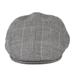 Store Casquette Plate en Lin et Laine Prince-de-Galles Ascot Camberley noir-blanc-bleu Femme/Homme Casquettes Plates|Casquettes Plates