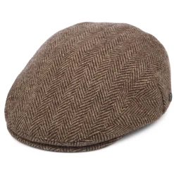 Outlet Casquette Plate en Tweed du Donegal Ballyboe bordeaux-camel JAXON & JAMES Femme/Homme Casquettes Plates|Chapeaux Hiver