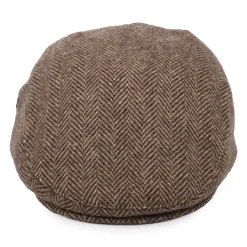 Outlet Casquette Plate en Tweed du Donegal Ballyboe bordeaux-camel JAXON & JAMES Femme/Homme Casquettes Plates|Chapeaux Hiver