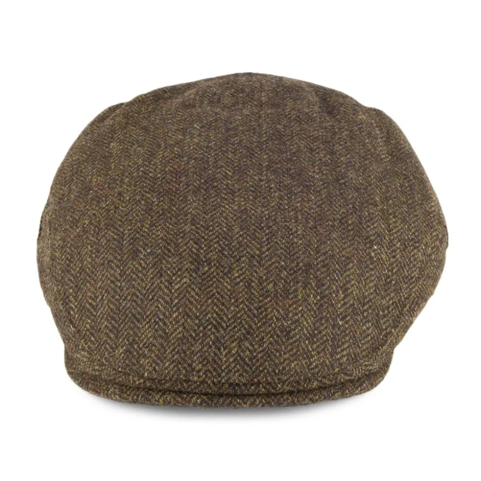 Sale Casquette Plate en Tweed à Chevrons Balmoral Country olive Femme Casquettes Plates|Casquettes Femme