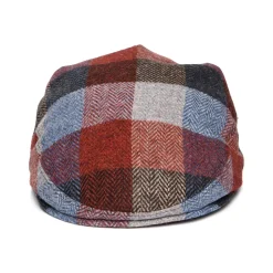 Store Casquette Plate en Tweed du Donegal Patch à Chevrons bleu-vin Femme/Homme Casquettes Plates|Chapeaux Hiver