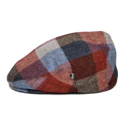 Store Casquette Plate en Tweed du Donegal Patch à Chevrons bleu-vin Femme/Homme Casquettes Plates|Chapeaux Hiver